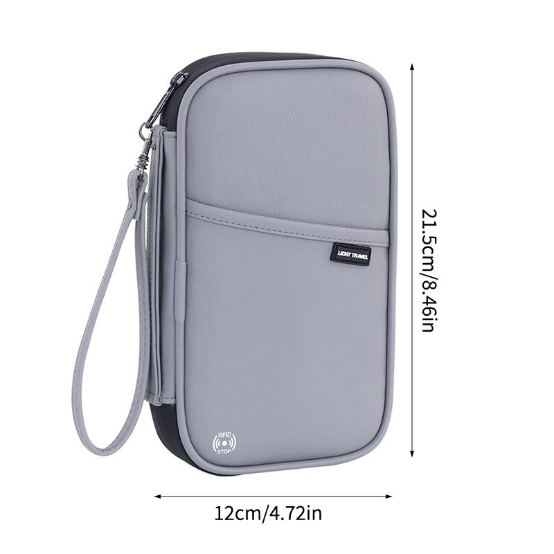 Large Capacity Family Document Organizer Travel Wallet Card Holder Passport Bag for Secure International Use