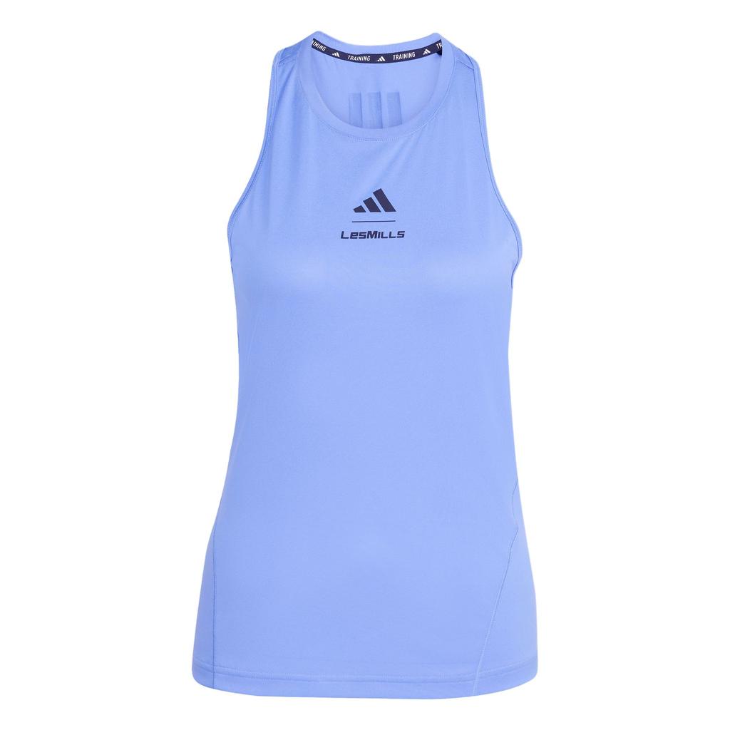 Adidas Les Mills Round Neck Comfortable Striped Sleeveless Sports Tank Top Women Tops KD4356