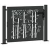 Garden Gate Black 110 X 105 Cm Powder Coated Steel