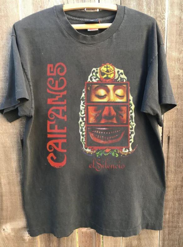 Caifanes El Silencio Band Charcoal Short sleeve Unisex T-shirt Vtg S-5XL KH17799 L