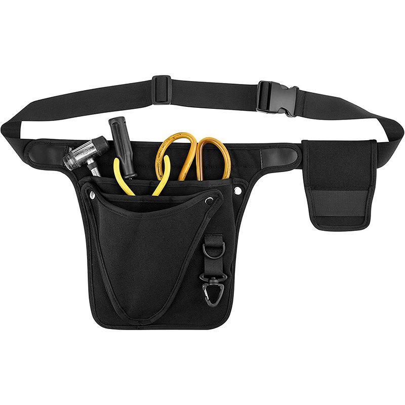 

Half Body Fanny Pack Black Multifunctional Apron Mountaineering Travel Wear Resistant Gardening Haircut Kit