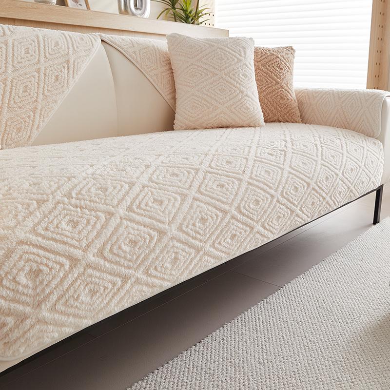 Shu Velvet Sofa Cushion New Winter Thick Plush Sofa Cover Backrest Cover Cloth Leather Universal Seat Cushion