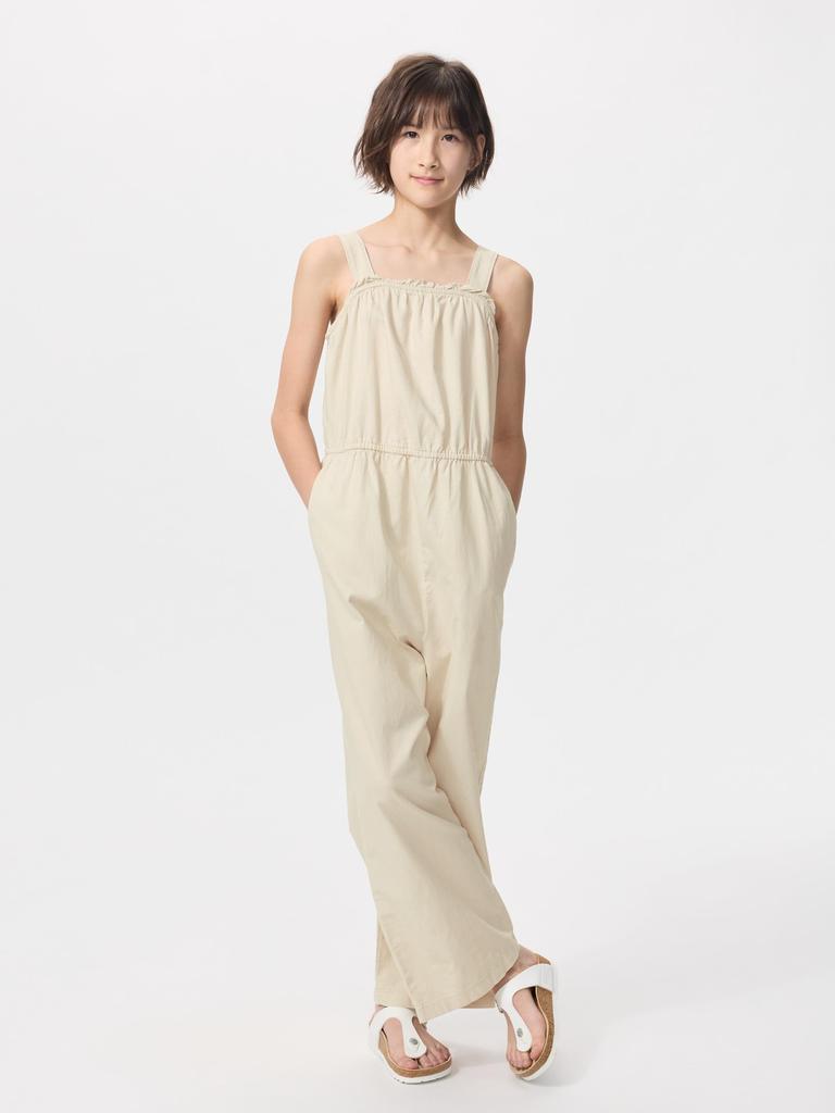 Uniqlo Japan Mädchen Leinenmischung Overalls