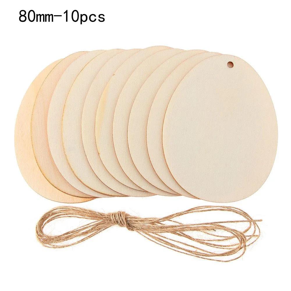 5-30cm Rodajas de Madera Natural Redondas Sin Terminar Círculos Placa en Blanco Color Sólido para Manualidades en Madera Adorno de Boda Cumpleaños Navidad