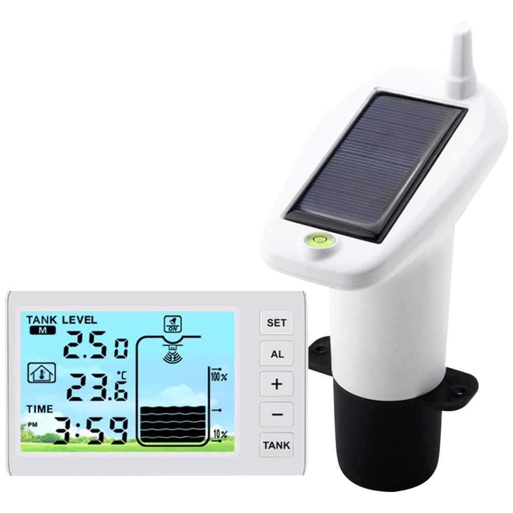 

Сонячний покажчик рівня рідини в баку для води, термометр, годинник з сигналізацією для вимірювання глибини рідини