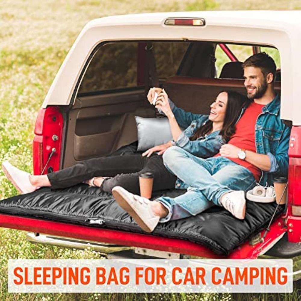 Double Sleeping Bag for Adults Mens with Pillow XL Queen Size Two Person Sleeping Bag for All Season Camping Hiking Backpacking  Practical Use