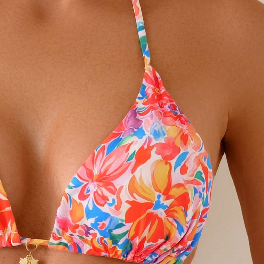 Print Two Piece Bikini Fashion Sexy For Beach And Hot Spring Holiday