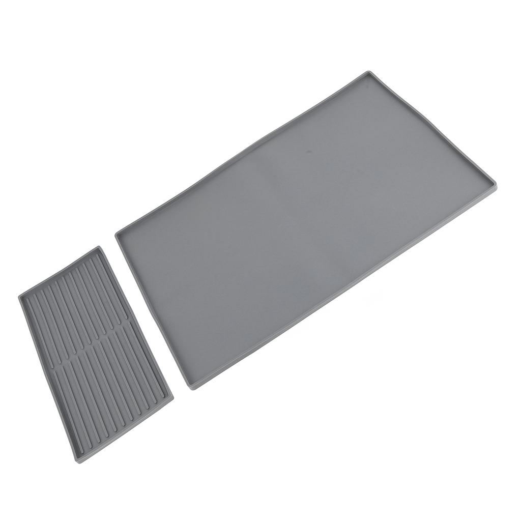 2 In 1 Silicone Coffee Mat Coffee Bar Mat with Dish Drying Mat for Kitchen Countertops Coffee Bar Ac