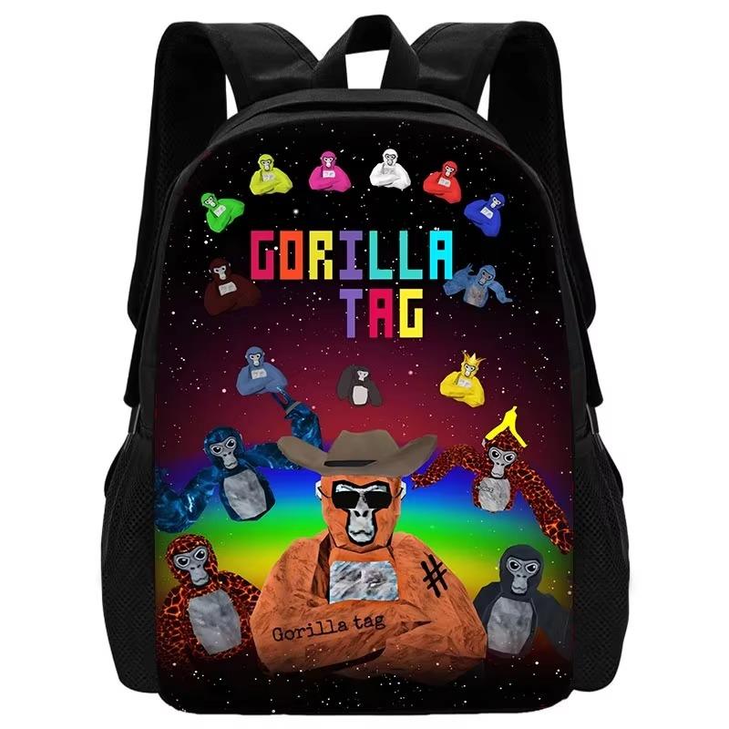 Etichetta Gorilla Cool Novità Cartone Animato Zaino Scolastico per Bambini Con Borsa a Spalla Astucci Zaini Scolastici per Ragazzi Ragazze Miglior Regalo