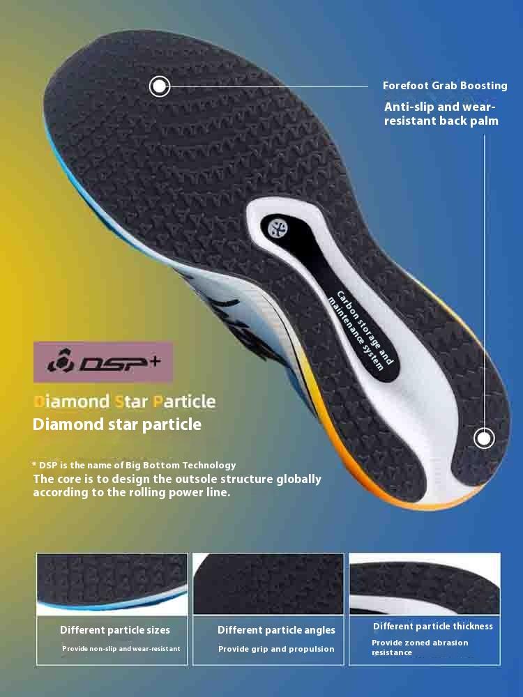 BMAI Breathable Men's Sports Shoes 42KM Marathon Running Shoes Black Cushioning Sneakers for Men Lightweight Trail Trainers Man