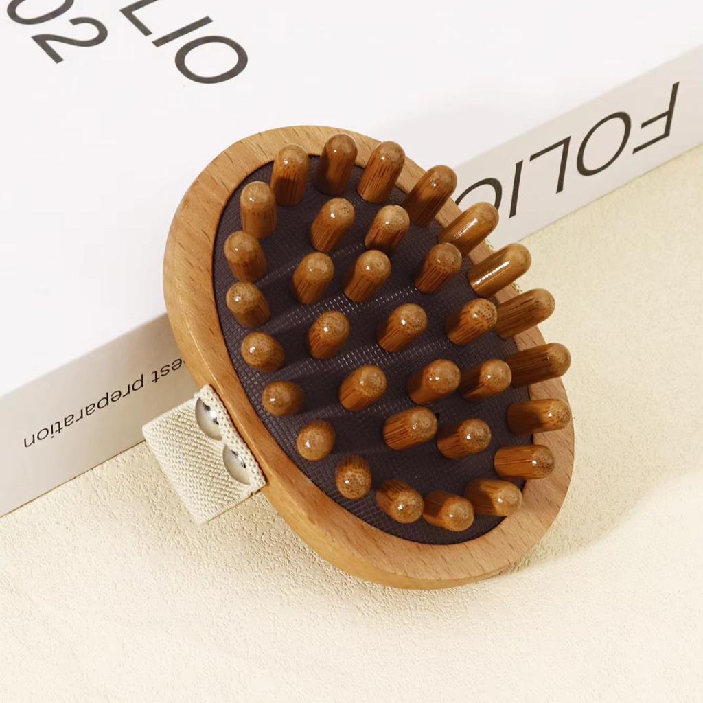 Wooden Meridian Massage Brush,manual Whole-body Universal  Massager Household Massage Tool Special for Real Hair Wigs