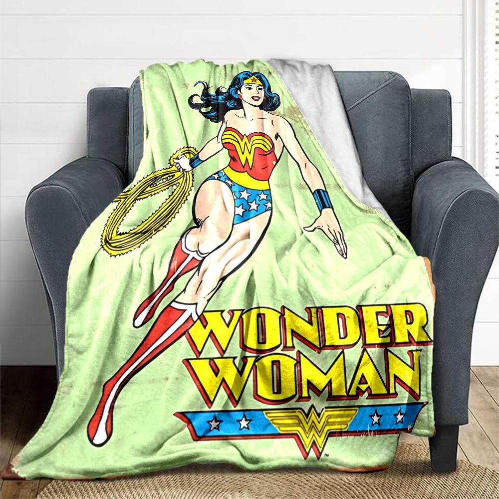

1pc Wonder Woman Blanket | Polyester Fiber, All-Season Comfort for Sofa, Bed, Office, Car, Camping yy251021159 75x90cm