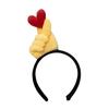 Plush Funny Gesture Headband Give The Thumbs-Up Hand Heart Plush Hairband Hair Ornament Party Dress Up Cosplay Hair Hoop