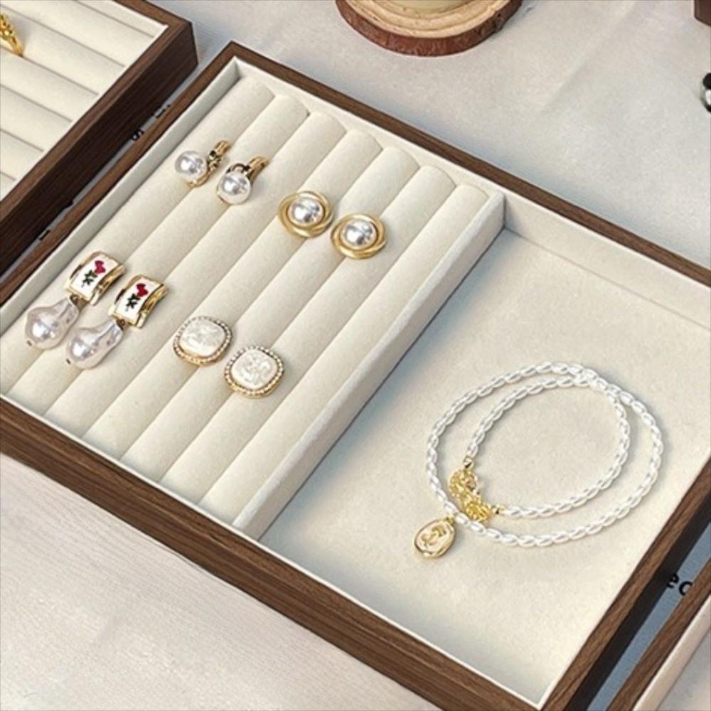 Multifunctional Jewelry Box Walnut Wood Display Jewelry Holder Jewelry Organizer  Hair Accessories