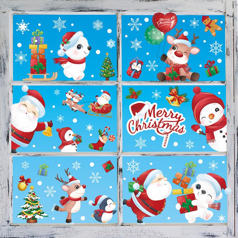 Weihnachtsmann Weihnachtsfensteraufkleber und Dekale für Feiertagsdekorationen