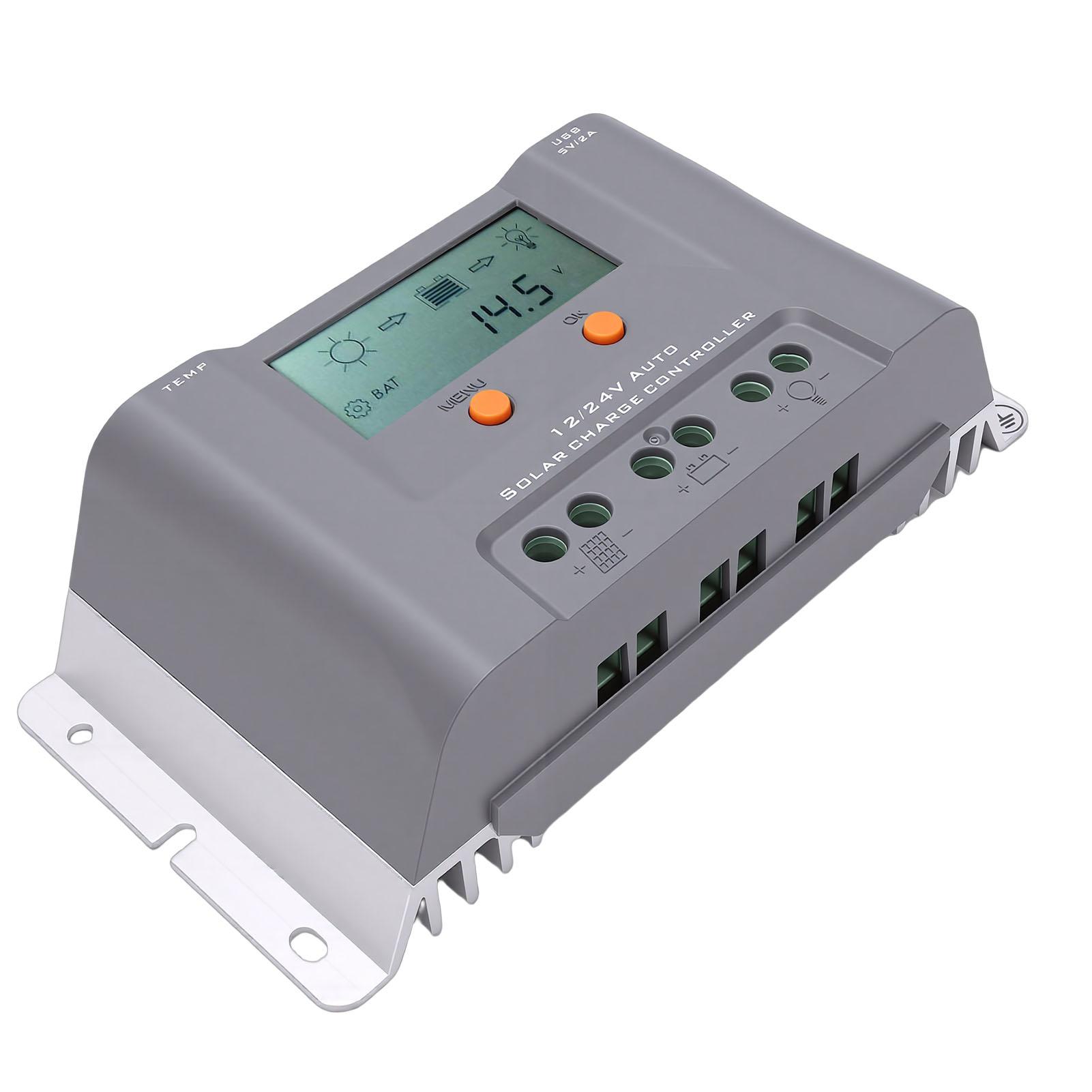 

40A MPPT Solar Charge Controller with LCD Display Dual USB Ports Auto Recognition Solar Panel Regulator for Gel AGM