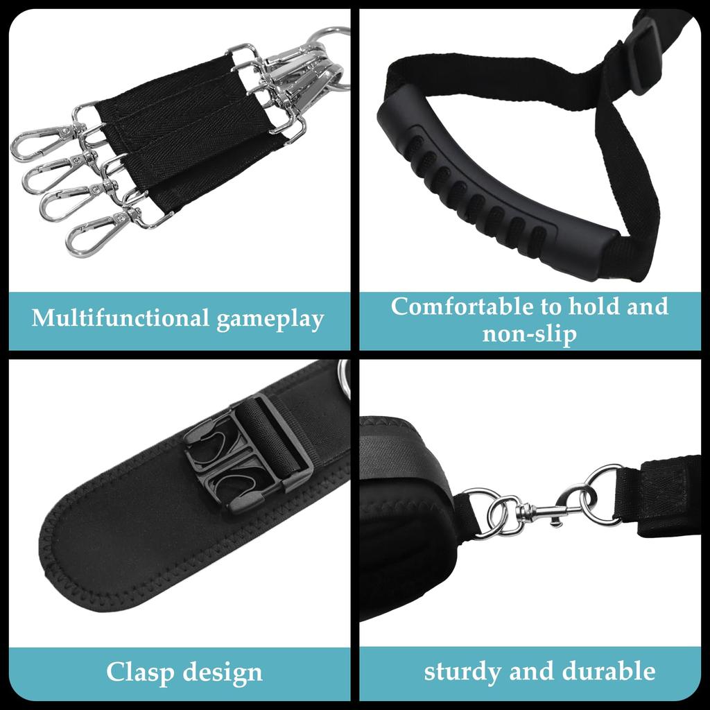 Adjustable Handcuffs Ankle Thigh Cuffs Gag Blindfold 9 Pcs Set Restraint Kits Sex Bondage BDSM Women Adult Sex Toys for Couples