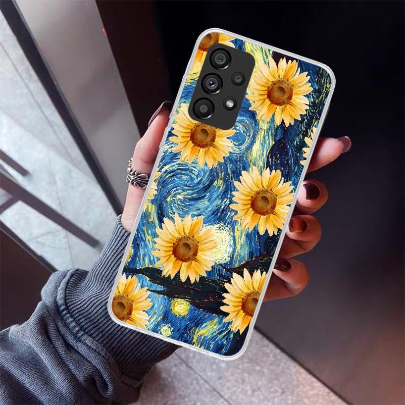 Starry Night Van Gogh Art Phone Case For Samsung Galaxy A12 A52S A42 A32 A22 A51 A50 Note 20 Ultra 10 S10 Plus A71 A70 A31 A30 A