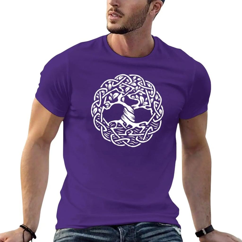 New Celtic Tree of Life TShirt Man Clothes Anime Tshirt Workout Shirts for Men Summer Fashion New Arrival Cotton Short Sleeve