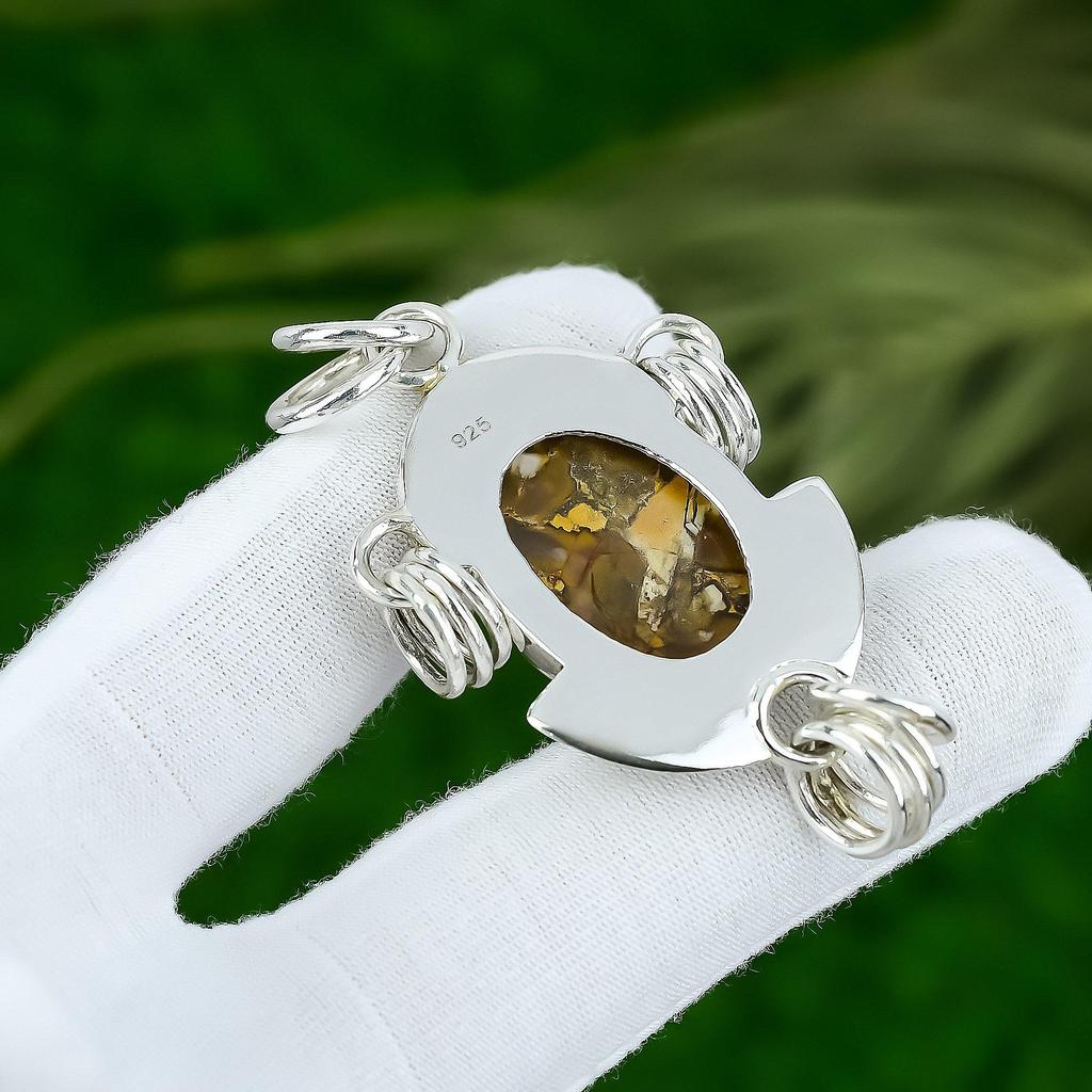 Maligano Jasper Stone 925 Silver Bezel Handmade Sister Birthday Pendant Jewelry