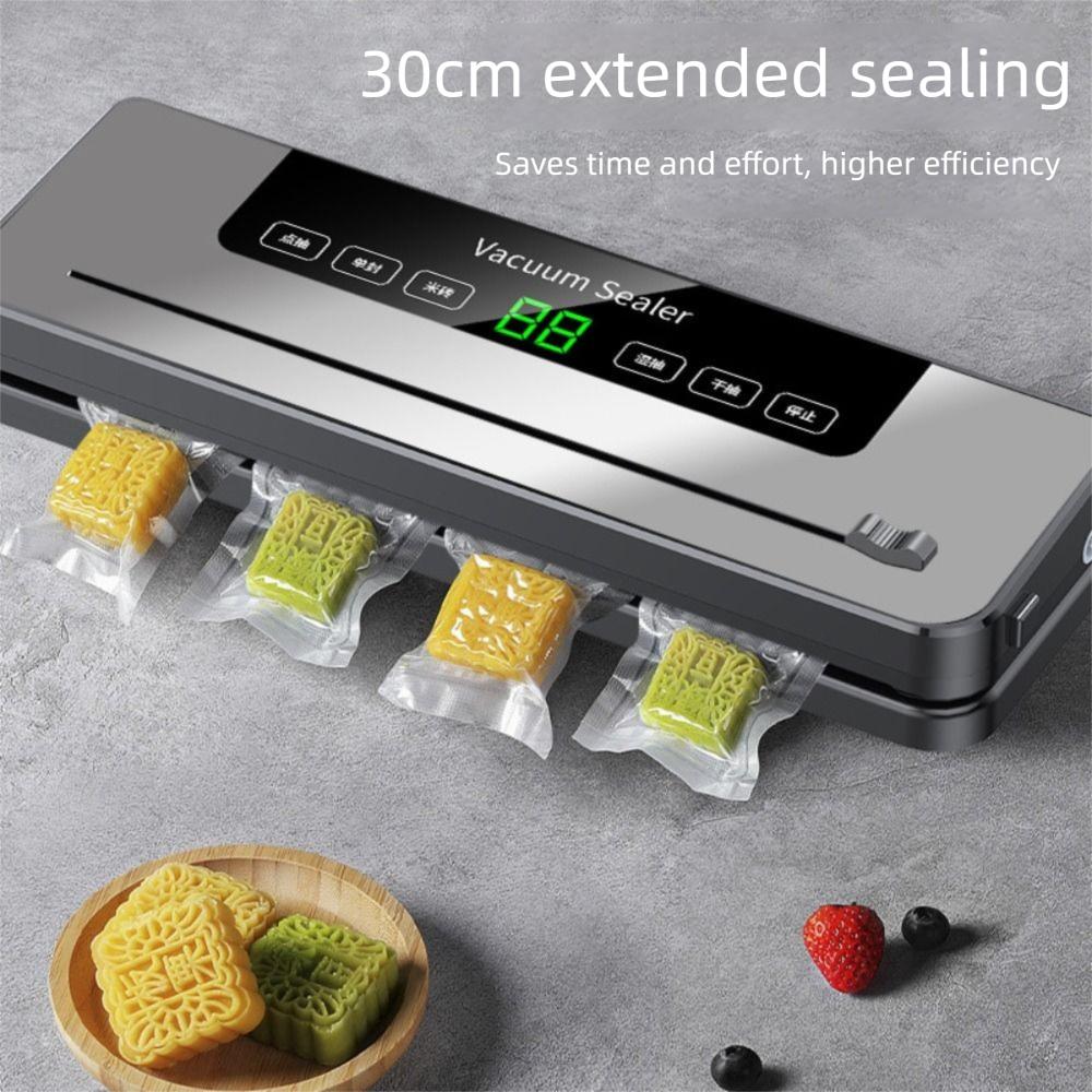 with 10 Seal Bags Vacuum Sealing Machine LED Display Vacuum Packaging Machine  Kitchen