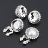 Gifts Round Rhinestone Cufflinks Rhinestone DIY Button Cover Beads Sewing Accessories Shirt Button Clip Formal Attire