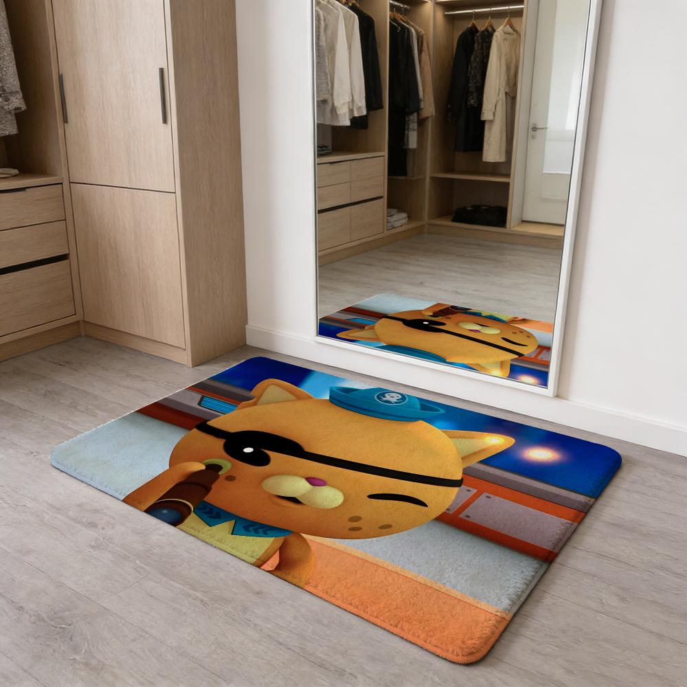 Anime The Octonauts Floor Mat Flannel Door Mat Non-Slip Absorbent Washable Indoor Home Rug