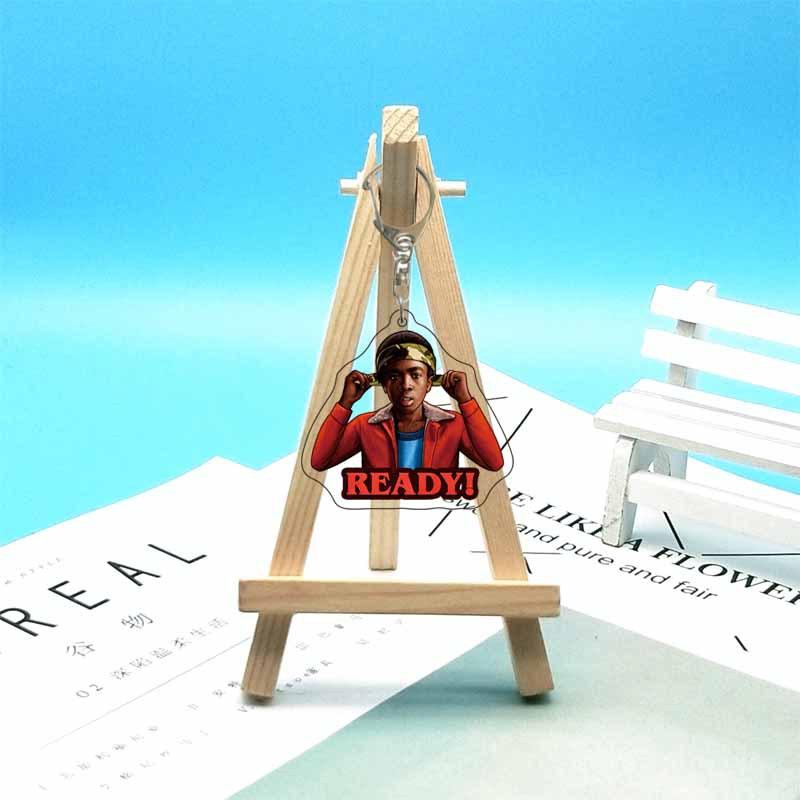 For Stranger Things Mike D'artagnan Eleven Robin Hopper Joyce Acrylic Keychain Custom Cartoons Cute Backpack Accessories Gift