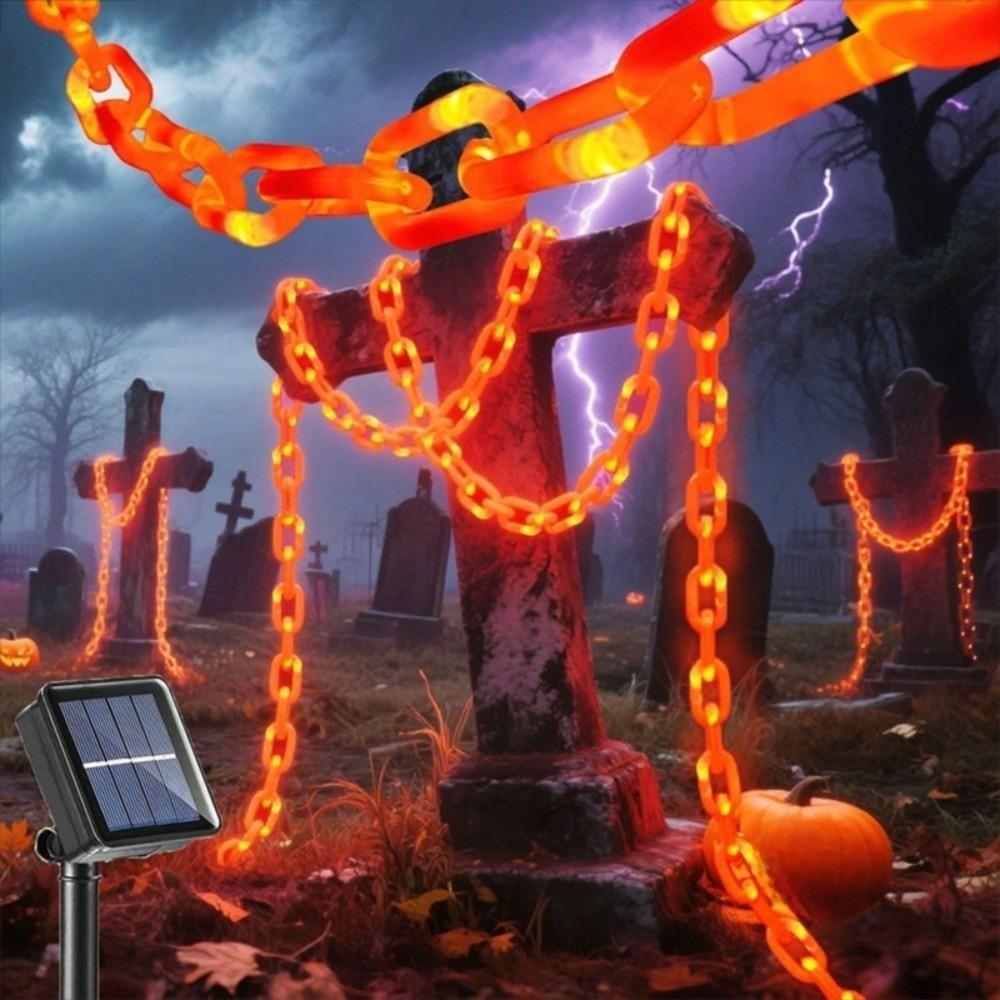 2/3M Halloween Chain Lights Plastic String Lights Luminous Halloween Chain Props  Garden Yard