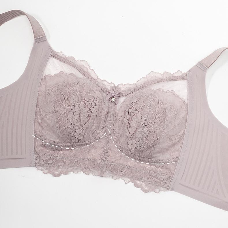Large Lace Bra Adjustable Soft Support Bra for Women Seamless and Without Steel Rings
