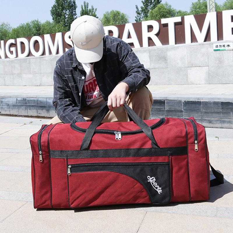 Unisex Large Capacity Portable Travel Bags Foldable Luggage Bag Waterproof Oxford Handbag Outdoor Leisure Shoulder Bags XA270F
