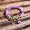 1pc Korean Style Sweet Daisy Flower Bracelet Colorful Crystal Beaded Elastic Rope for Women Girls Party Wedding Jewelry Gift