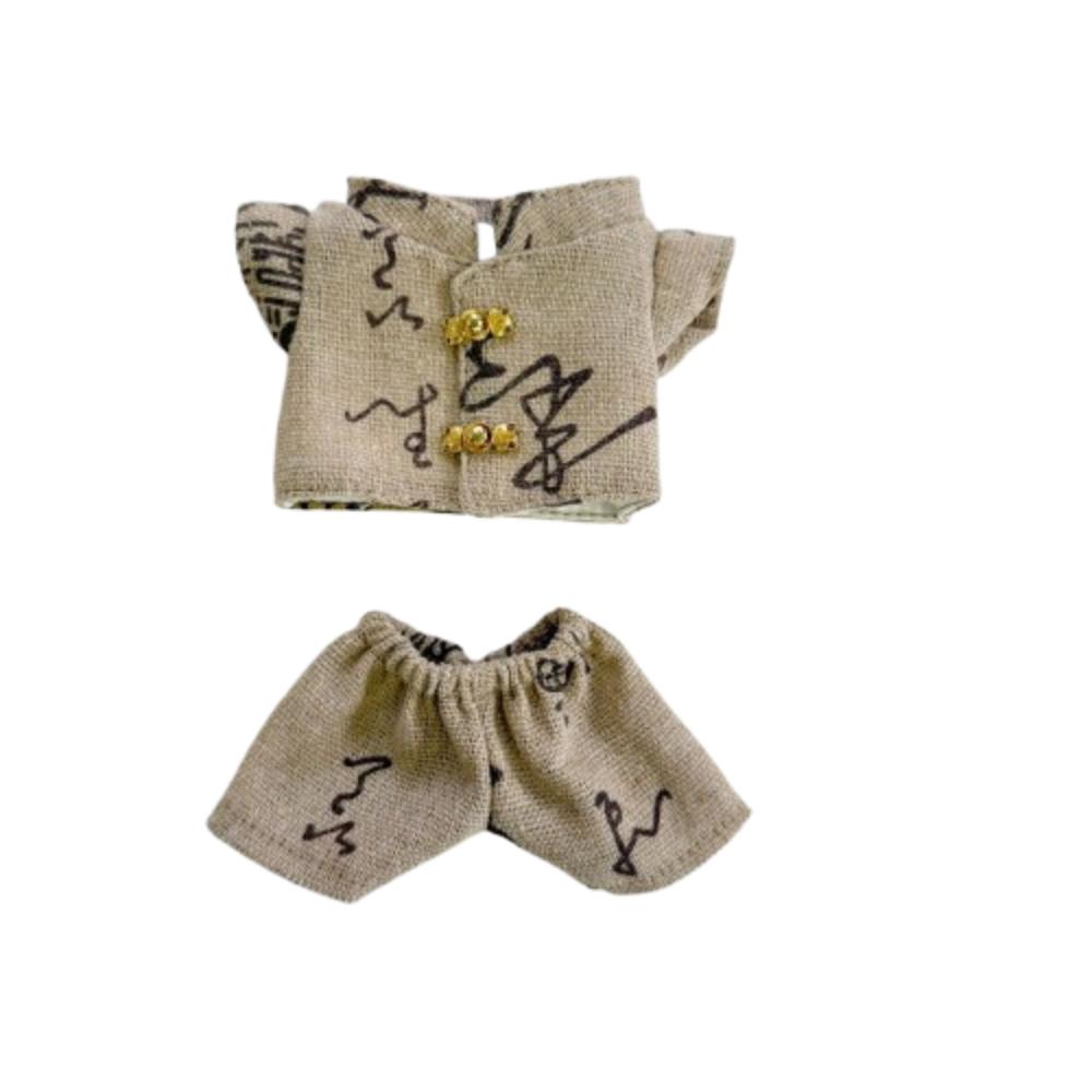 

1 комплект Одягни Сидячий Лабубу Час Тканина Ручна Робота 17см Плюшеві Ляльки Одяг Дитячі Іграшки для Дівчаток коричневий