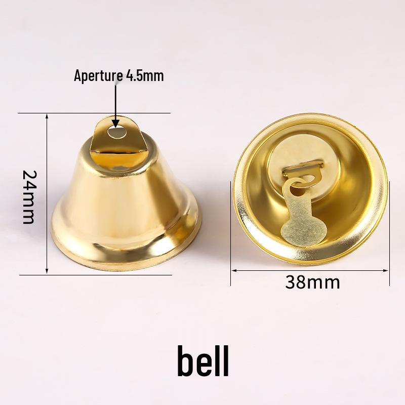 Retro Handmade Gold Christmas Trumpet Bells DIY Ornaments Pendant