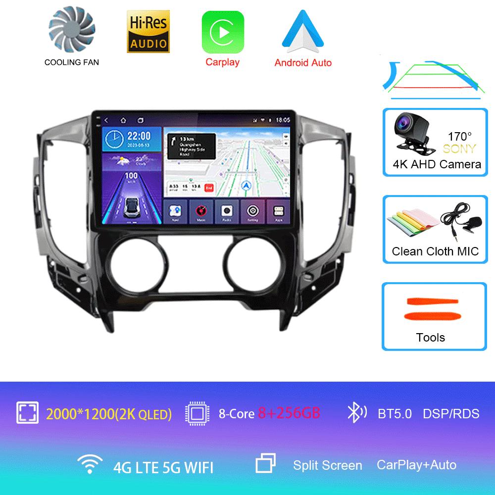 Android 14 Car Radio For Mitsubishi Pajero Sport 3 L200 2015 - 2019 Multimedia Video Player Navigation GPS Carplay Android Auto
