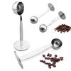 Stainless Steel Stand Tamper Spoon Tools 2 In 1 Coffee Scoop Portable Coffee Powder Measuring Scoops