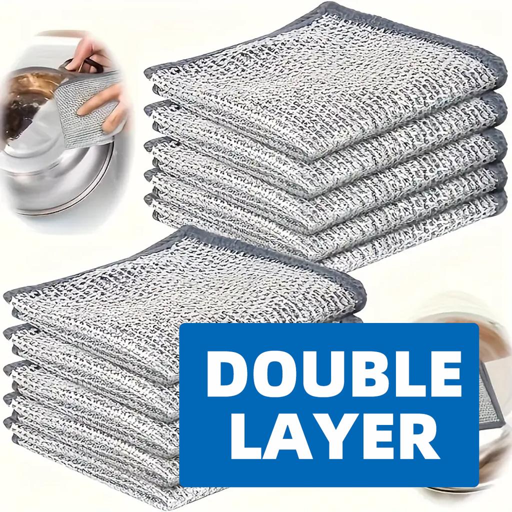Thickened Metal Wire Silver Wire Dishcloth Kitchen And Household Dishwashing Cloth No Damage To The Pot Dishwashing Wire Dishclo
