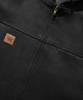 Trillion Leather Patch Suede Work Zip-Up Hoodie_Black