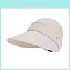 Summer Wide Brim Sun Hat With Removable Top Breathable Polyester For Outdoor Travel
