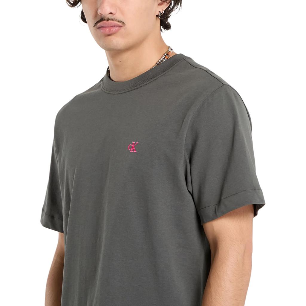 Calvin Klein Letter Round Neck Pullover Short Sleeve T-Shirt Men Tops LV04RC275G-PAR