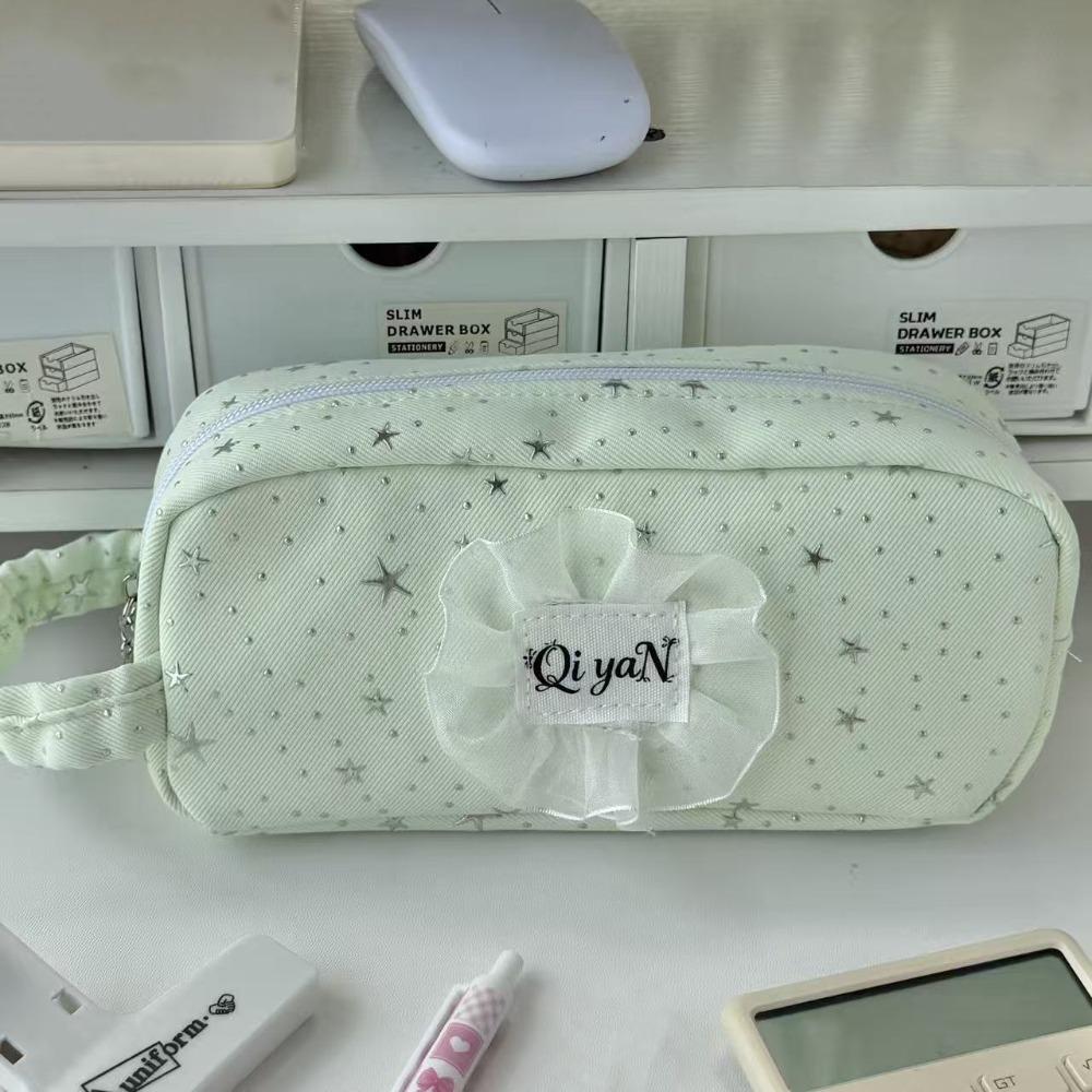 Großes Federmäppchen Sternenmuster Schreibwaren-Organizer Neue Schultasche Büro