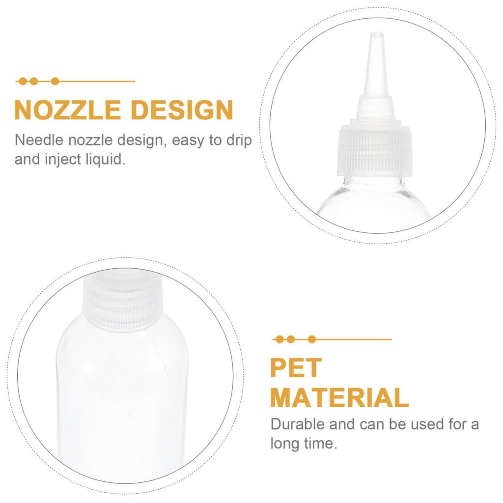 Set of 15 oz Clear Squeeze Bottles with Nozzles Refillable Applicator Bottles for Convenient for Dispensing 2.99 - Liquids, Inks, Adhesives, etc. -