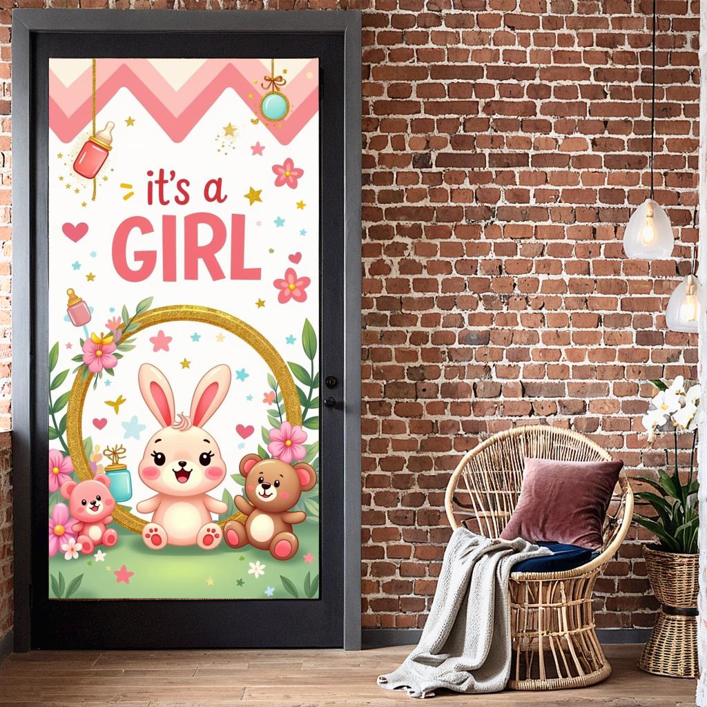 Colorful Background Photo Props Decoration for Welcome Newborn Celebration