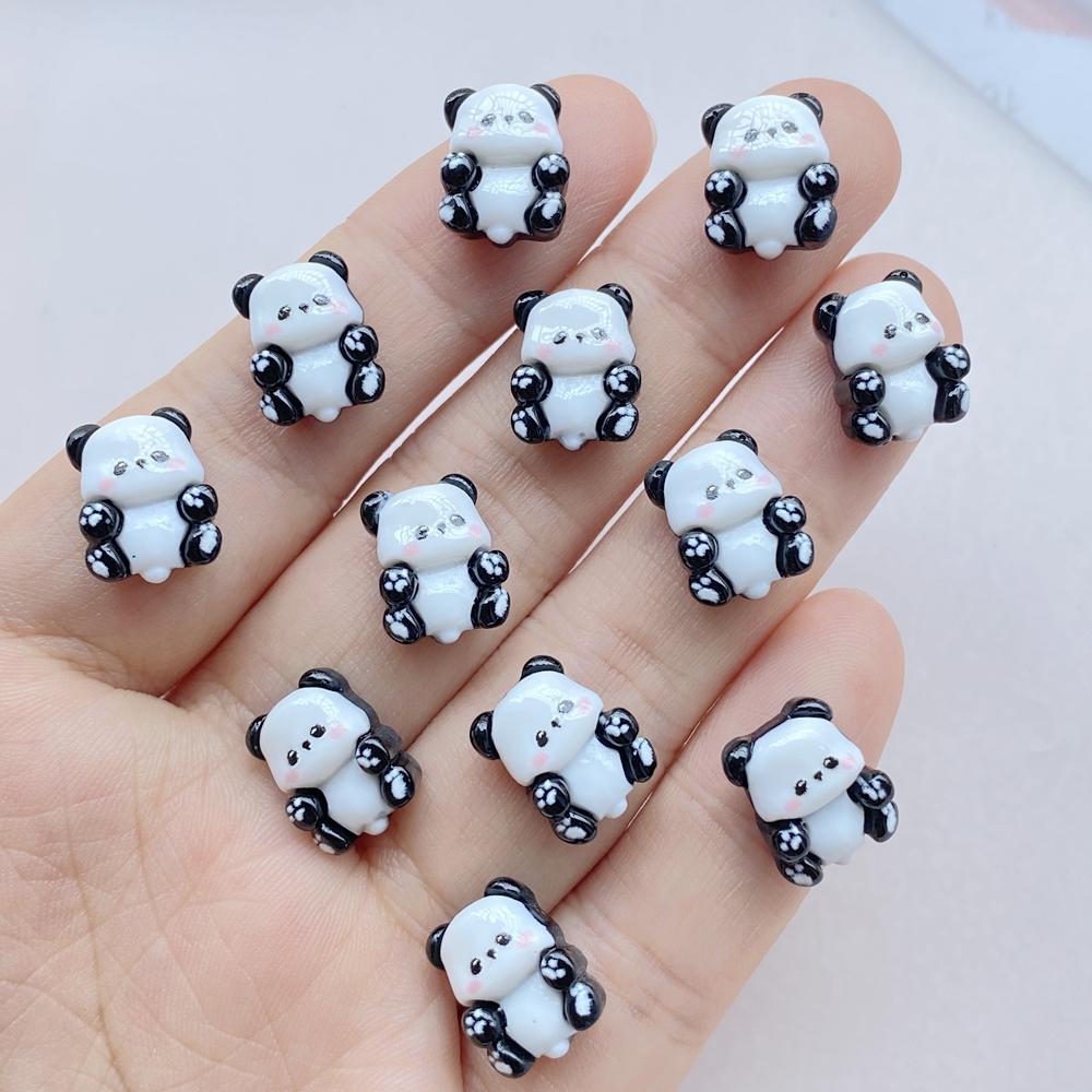 20Pcs New Cute Resin Cartoon Rabbit, Panda, Dog, Dinosaur Flat Back Scrapbooking DIY Jewelry Craft Decoration Accessories