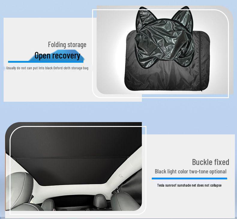 Tesla Model Y/3 Panoramic Sunroof Sunshade - Heat Insulation & Sun Protection