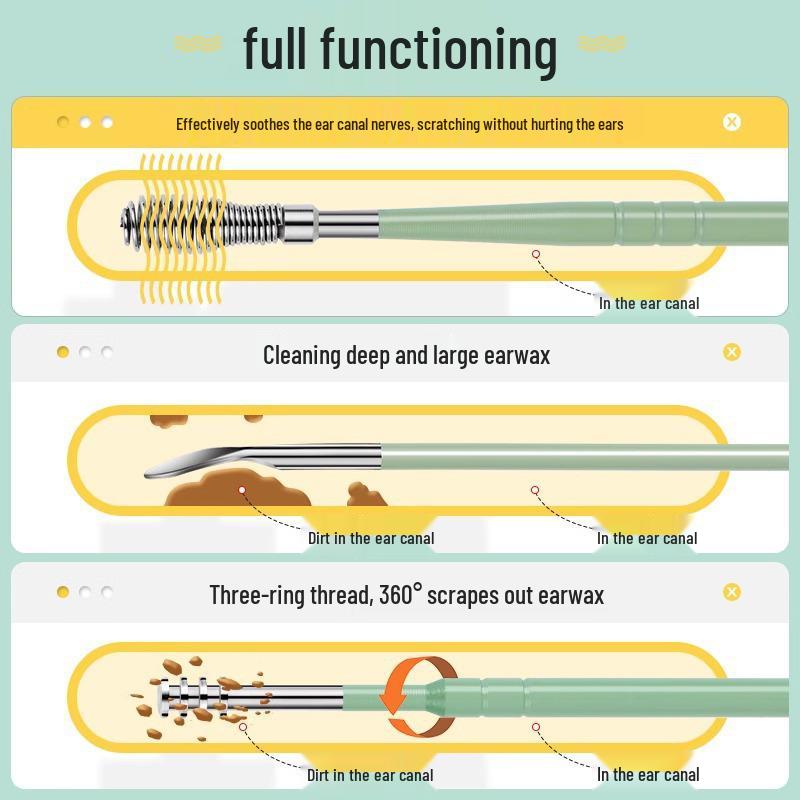 Professional Ear Pick Set: Spiral Ear Cleaning Tool for Adults & Home Use