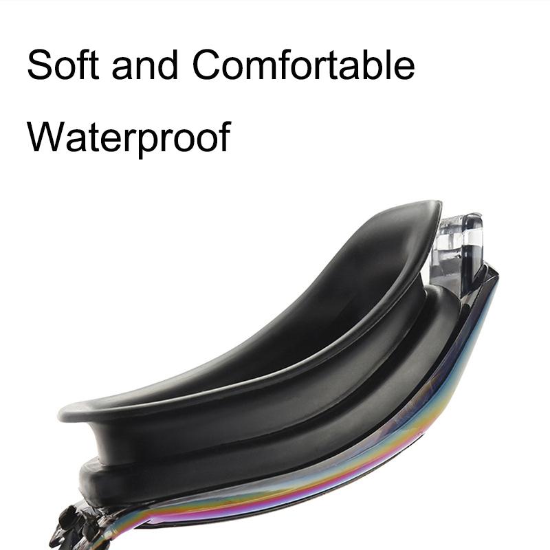 Plating Swimming Goggles Eyewear with Case Adults Professional Waterproof Anti Fog UV Shield Swim Pool Water Glasses Men Women