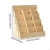 Wooden Greeting Card Display Stand Photos Shelf Portable Multifunctional 4 Tier Sticker Organizer