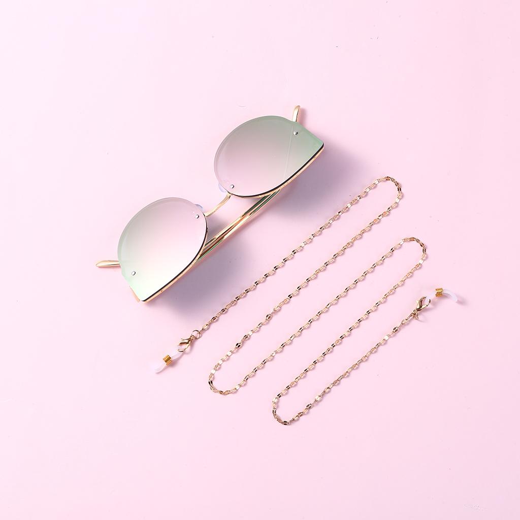 Women Simple Nonslip Gold Color Alloy Eyeglass Chain for Glasses Accessories