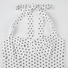 Women Summer Sweetheart Neck Polka Dot Ruffle Hem Slim Fit Sleeveless Camisole Top